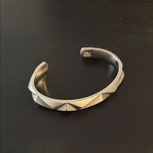 Men's Silver Geometric Cuff Bracelet